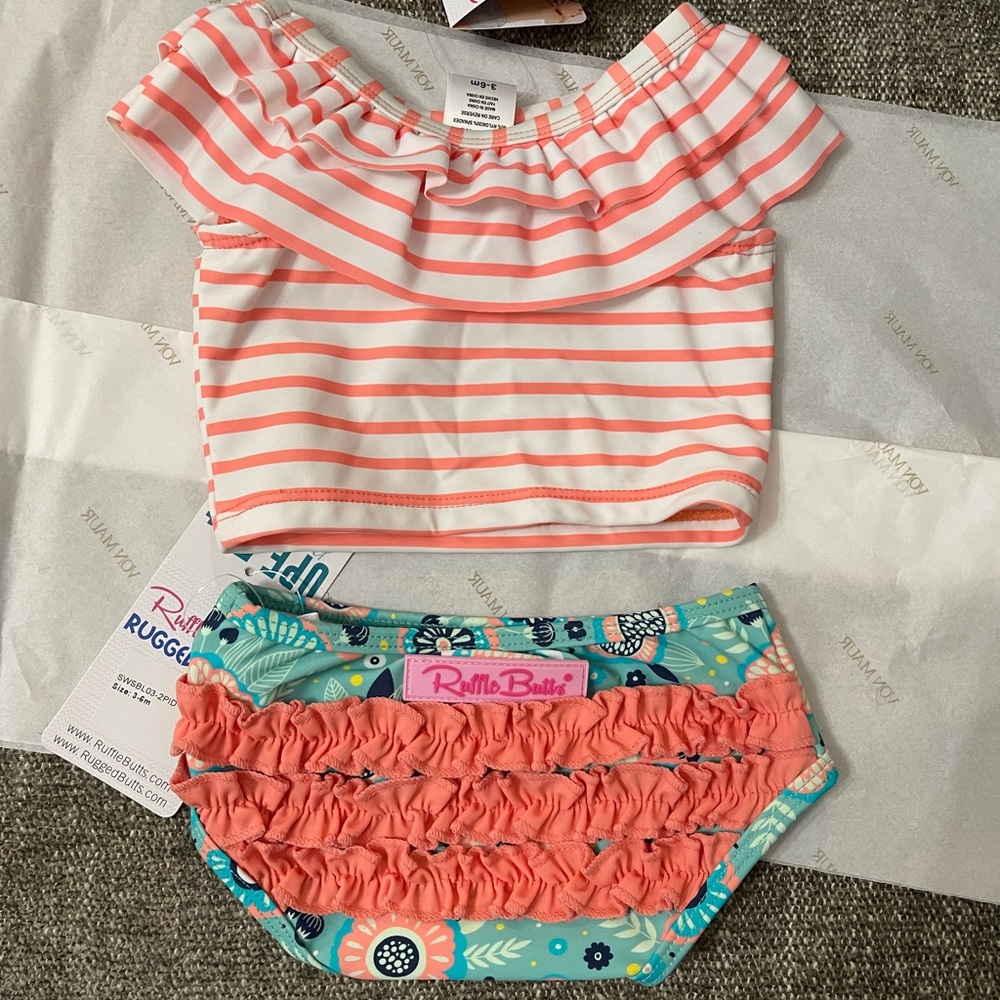 Ruffle Butts Infant Swimsuit | Girls 3-6mo
